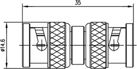 Telegärtner BNC adapteris, BNC kištukas į BNC kištuką, 50 omų, J01004A0806