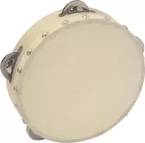 DIMAVERY DTH-704 Tamburinas 18 cm natūralaus medžio su plieninėmis žvangučiais 26053174