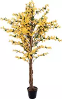 EUROPALMS dirbtinis forsitijos medis su 3 kamienais, geltonas, 150cm 82507102