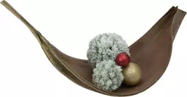 EUROPALMS apsnigtų pušų rutulys, 15 cm, žalias su baltu sniego efektu 83500303