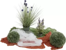 EUROPALMS dekoratyvinis audinys, smulkus tinklelis, baltas, 165x400cm (83312016)