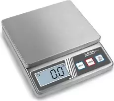 KERN FOB 5K1S skaitmeninės pašto svarstyklės, 5 kg talpa, 1 g skyra, sidabrinės