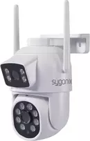 Sygonix SY-6271366 Full HD PTZ lauko Wi-Fi IP kamera, 355° pasukimas, 90° pakreipimas, IP65, dvipusis garsas, MicroSD iki 128GB, naktinis matymas