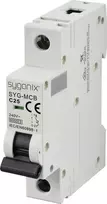 Sygonix SY-6440986 miniatiūrinis automatinis jungiklis 1P C25 6kA 25A 240V AC DIN bėgiui