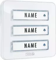 M-E MODERN-ELECTRONICS KTA-3 W durų skambučio mygtukų skydelis 3 šeimoms, baltas