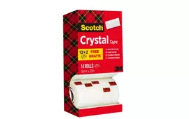3M Scotch Crystal Clear lipni juosta 19 mm x 33 m permatoma blizgi polipropileno (6-1933R14)