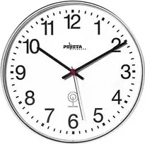 PEWETA Radiovaldomas sieninis laikrodis, matinis plastikas, 30 cm, juodas/baltas 51.130.313