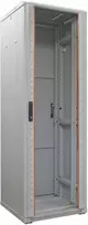 IT-BUDGET 19 inch Tinklo spintelė SRK - 38U - 600x800 mm - Stiklinės/Masyvios durelės - Surinkta - Šviesiai pilka 99ITB19SRK3868GGNM