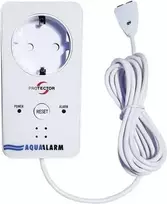 M-E MODERN-ELECTRONICS ME WA-5 vandens nuotėkio detektorius su integruotu lizdu, 230V, 2m jutiklio kabelis, garsinis signalas >85dB, raudonas LED, Schuko lizdo perjungimas 16A