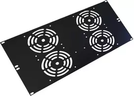 IT-BUDGET 19 inch ventiliatoriaus skydas 4 ventiliatoriams - 120x120 mm - 6U - juodas (90ITBSRK19XNOFAN4S)