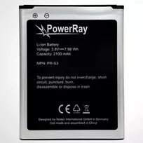 PowerRay baterija PR-S3, skirta Samsung Galaxy S3, 2100 mAh, didmeninė pakuotė
