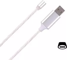 CYOO Flow Light Magnet USB Type-C kabelis 1m baltas su LED įkrovimo ir duomenų sinchronizavimo funkcija CY121476