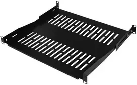 IT-BUDGET 19 inch stelažo lentyna / prietaisų padėklas, 80 kg apkrova, 350 mm gylis, gylio reguliavimo tvirtinimas, juoda (90ITB19FBX350S)