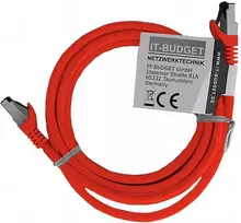 IT-BUDGET Full Copper Premium komutacinis kabelis - Flex AWG 26 - Cat.8.1 - 2000 MHz - be halogenų - PoE+ - 40Gbit - raudonas - 3 m 90ITBFLEX81PK3R