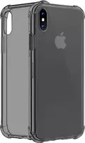 CYOO Four Corners silikoninis dėklas Apple iPhone XS Max - permatomas/juodas