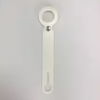 CYOO Apple AirTag silikoninis apsauginis dėklas su raktų pakabuku - baltas (CY122409)