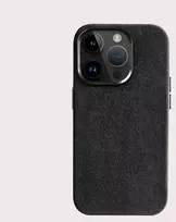 Cyoo Alcantara dėklas iPhone 15 Pro Max juodas (CY123275)