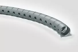 HellermannTyton Helawrap HWPP25/2-SR kabelių tvarkymo spiralinis apvijas, sidabrinis, polipropilenas, 2 m, 27 mm išorinis skersmuo