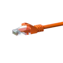 DSIT CAT5e tinklo kabelis, U/UTP, 0,50 m, oranžinis, 100% varis (DC-56-005)