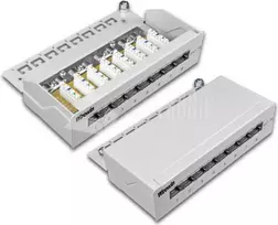 Wirewin DVP-TRIO-K5E 8 - 8 prievadų Cat5e ekranuotas stalinis prievadų skydas, LSA montavimas