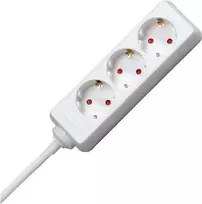 HEINRICH KOPP 3 lizdų prailgintuvas su 45° pasvirusiais lizdais, 3 m kabeliu H05VV-F 3G1.5mm², 16A, 250V, juodas 128688650