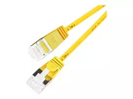 Wirewin Slim Round U/FTP Cat 6a tinklo kabelis, 7,0 m, geltonas, PoE, 10Gbps PKW-LIGHT-STP-K6A 7.0 GE