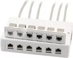 Wirewin 2x 6 prievadų paviršinio montavimo dėžutė Keystone moduliams, pilka, plastikinė Keystone sistema (125460)