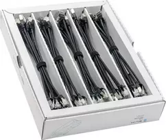Wirewin SLIM-LS-K6A 0.25 BK 50 – Cat6A plonas Ethernet tinklo kabelis, 0,25 m, U/FTP, juodas, 50 vnt. paketas