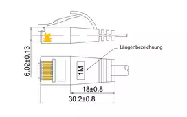Wirewin PKW-TOUGH-STP-K6 2.0 SLIM Tough STP Cat6 U/FTP komutacinis kabelis, 2 m, pilkas