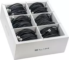 Wirewin SLIM-LS-K6A 1.0 BK 90 Cat6A U/FTP plonas Ethernet tinklo kabelis, 1,0 m, juodas, 90 vnt. paketas