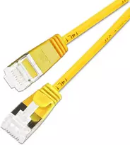 Wirewin SLIM KAT6A 10 Gigabit šviesus pataisymo kabelis, U/FTP, Ø 3,8 mm, geltonas, 0,15 m (PKW-LIGHT-STP-K6A 0.15 GE)