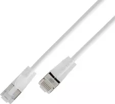 Wirewin SLIM KAT6A 10 Gigabit šviesus tinklo kabelis, U/FTP, permatomi jungtys, baltas, 1,5 m SLIM-L-UF-K6A-TL 1.5 WT