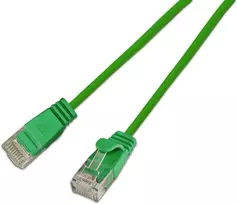 Wirewin SLIM KAT6A 10 Gigabit šviesinis tinklo kabelis, apvalus, U/UTP, Ø 3,6 mm, žalias (SLIM-L-UU-K6A 3.0 GN)