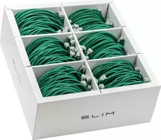 Wirewin Cat6A U/FTP plonas Ethernet tinklo kabelis, 1 m, žalias, 90 vnt. paketas SLIM-LS-K6A 1.0 GN 90