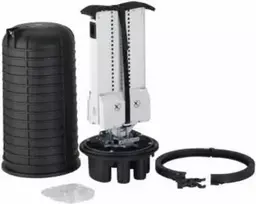 Optotec IP68 lauko kupolinė optinių skaidulų mova, iki 432 skaidulų, 525 mm aukščio, 2 ovalios ir 8 apvalios FTTx (FOCUS-ODC2-CB)