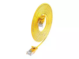 Wirewin Cat.6 SLIM-Light tinklo kabelis U/UTP 7,5 m geltonas PKW-LIGHT-K6 7.5 GE