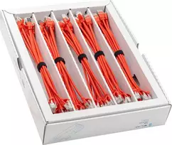 Wirewin SLIM-LS-K6A 0.25 RD 50 - Cat.6A U/FTP plonas Ethernet tinklo kabelis, 0,25 m, raudonas, 50 vnt.