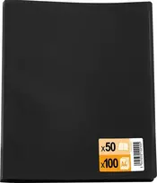 ELBA DIN A4 dokumentų segtuvas su 50 permatomų kišenėlių, juodas, PP 0,3 mm, 32041009