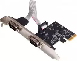 Dexlan 306588 2 prievadų RS232 PCI Express x1 serijinė adapterio plokštė su žemo profilio laikikliu