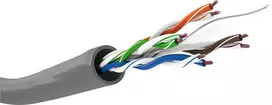 Wentronic Goobay CAT 6 tinklo instaliacinis kabelis, U/UTP, pilkas, 100 m - CU, AWG 23/1 (solid), LSZH 68466