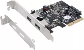 EXSYS EX-12001-2 PCIe x2 žemo profilio USB 3.2 Gen 2x2 adapteris