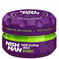 Nishman 04 Hair Wax Rugby Water - plaukų formavimo pomada (vaškas), 150 ml
