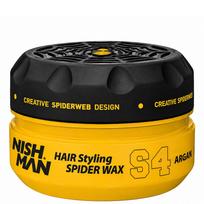 Nishman S4 Spider Wax Argan Pomade - plaukų formavimo vaškas vyrams, 150 ml