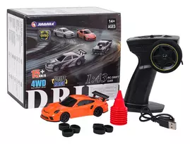 R/C Drift Car 1:43 Orange + Accessories