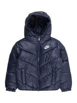 Nike Sportswear Žieminė striukė tamsiai mėlyna / balta