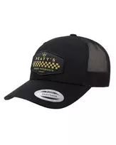 PEATY S PUBWEAR TRUCKER CAP - CHECKER - BLACK (PPW-26-TRUC-CHKR-BLK)
