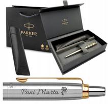 Parker Jotter Gt rašiklis su graviravimu, sidabro spalvos, dovanų dėžutėje