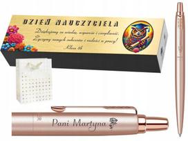Parker Jotter Pink Gold rašiklis su graviravimu - dovana mokytojui