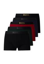 BOSS Boxer trumpikės tamsiai mėlyna jūros spalva / tamsiai žalia / raudona / juoda