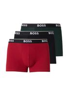 BOSS Boxer trumpikės 'Power' tamsiai žalia / raudona / vyno raudona spalva / juoda